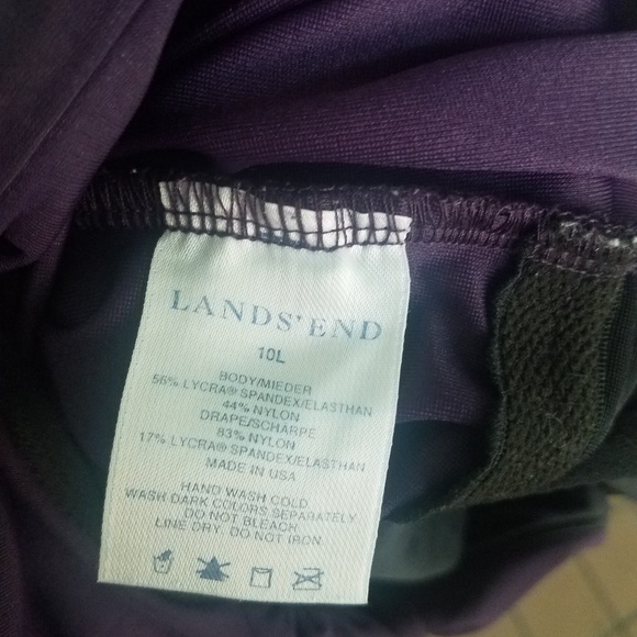 Lands' End One Piece Plum Color Swimsuit Size 10 - Picture 4 of 5